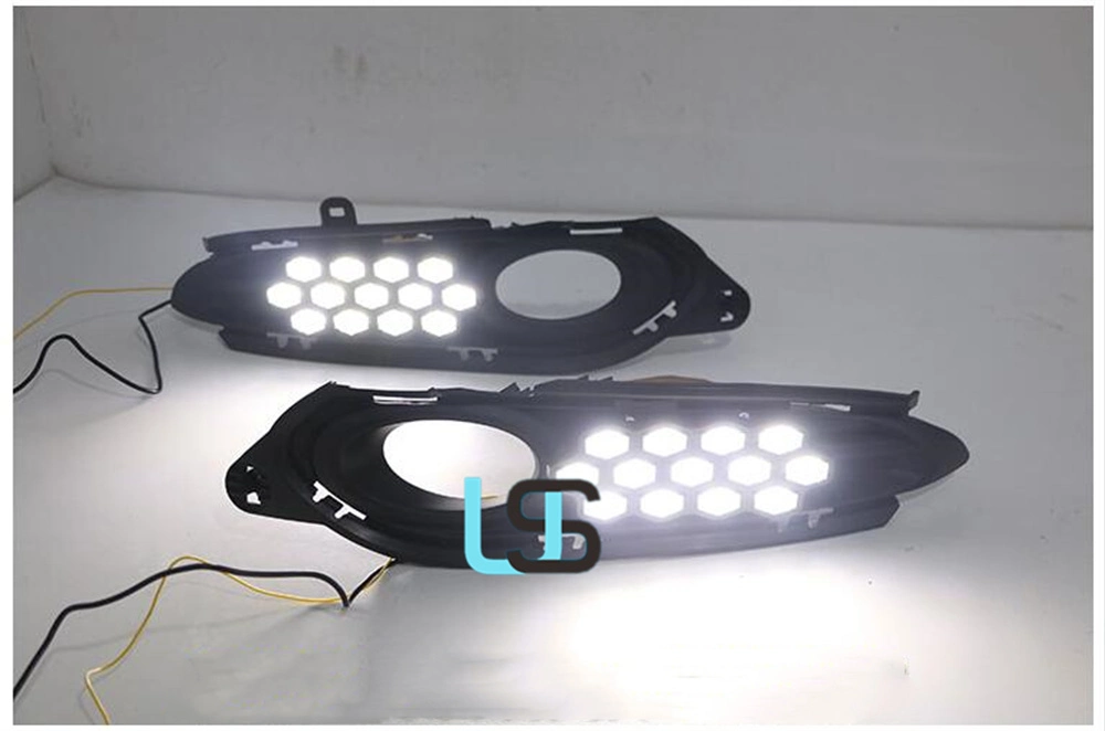 Car Accessories DRL Brake Reverse Front Bumper Fog Lamp Cover Daytime Running Lights Turn Signal Daylight for Honda Hrv Hr-V Vezel 2015-2018